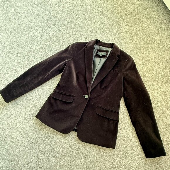 - Talbots Black Velvet Classic Blazer Sz 2P - J2700 - Picture 1 of 16